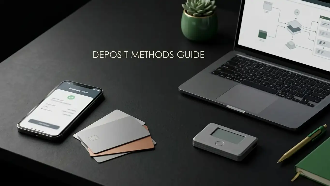 Phone with a payment screen beside bank cards and a hardware cryptocurrency wallet